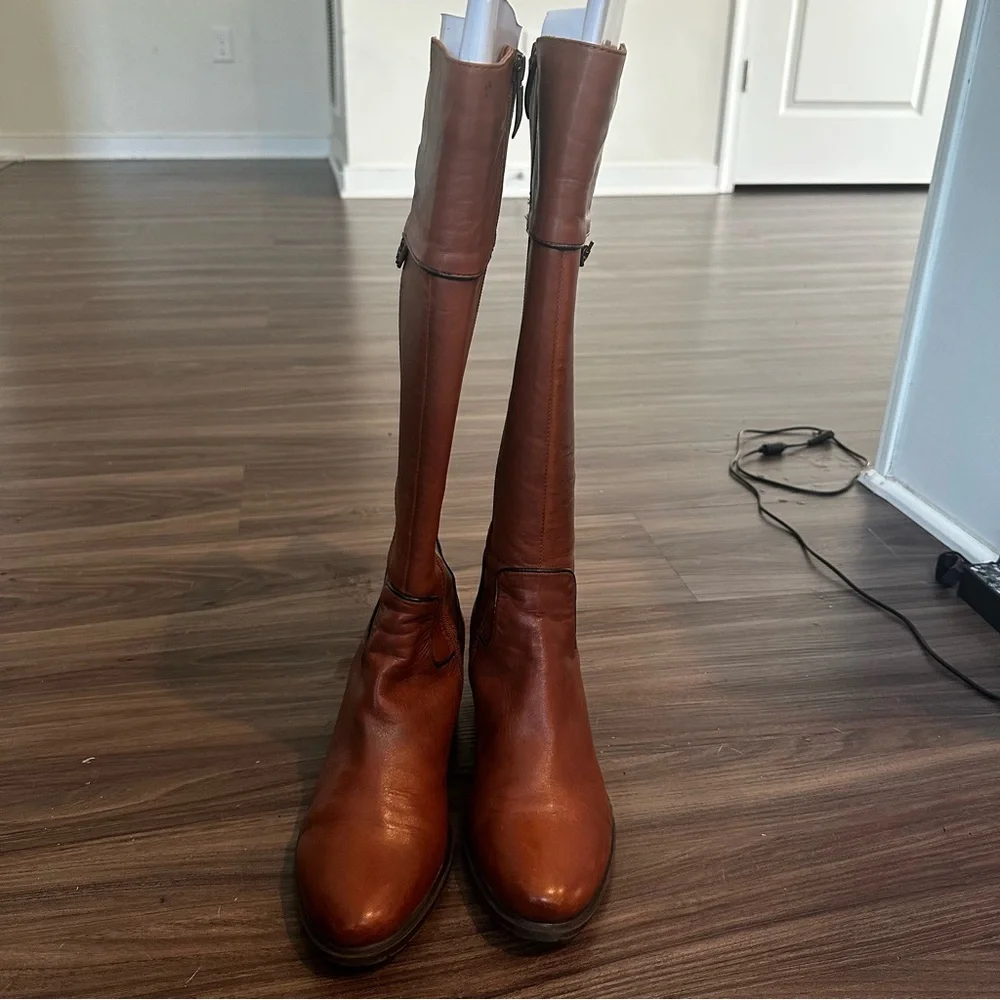 Regarde Le Ciel Brown Leather Tall Riding Boots Women’s EU 37 US 6.5 - Picture 3 of 15